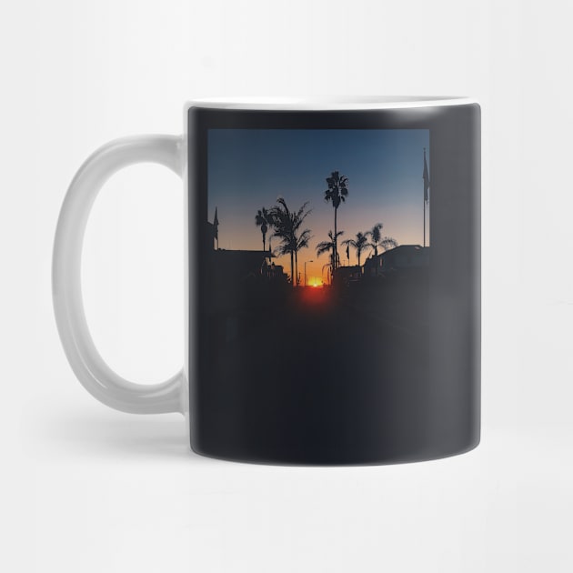 Hermosa Beach Sunset Palms by offdutyplaces